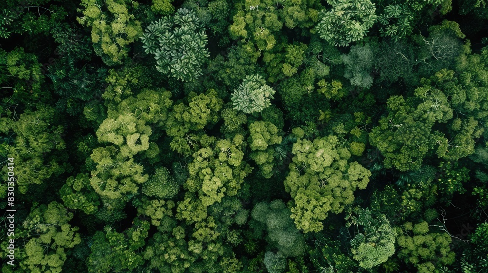 A dense forest canopy seen from below, representing the importance of trees and forest ecosystems A dense forest canopy seen from below, representing the importance of trees and forest ecosystems