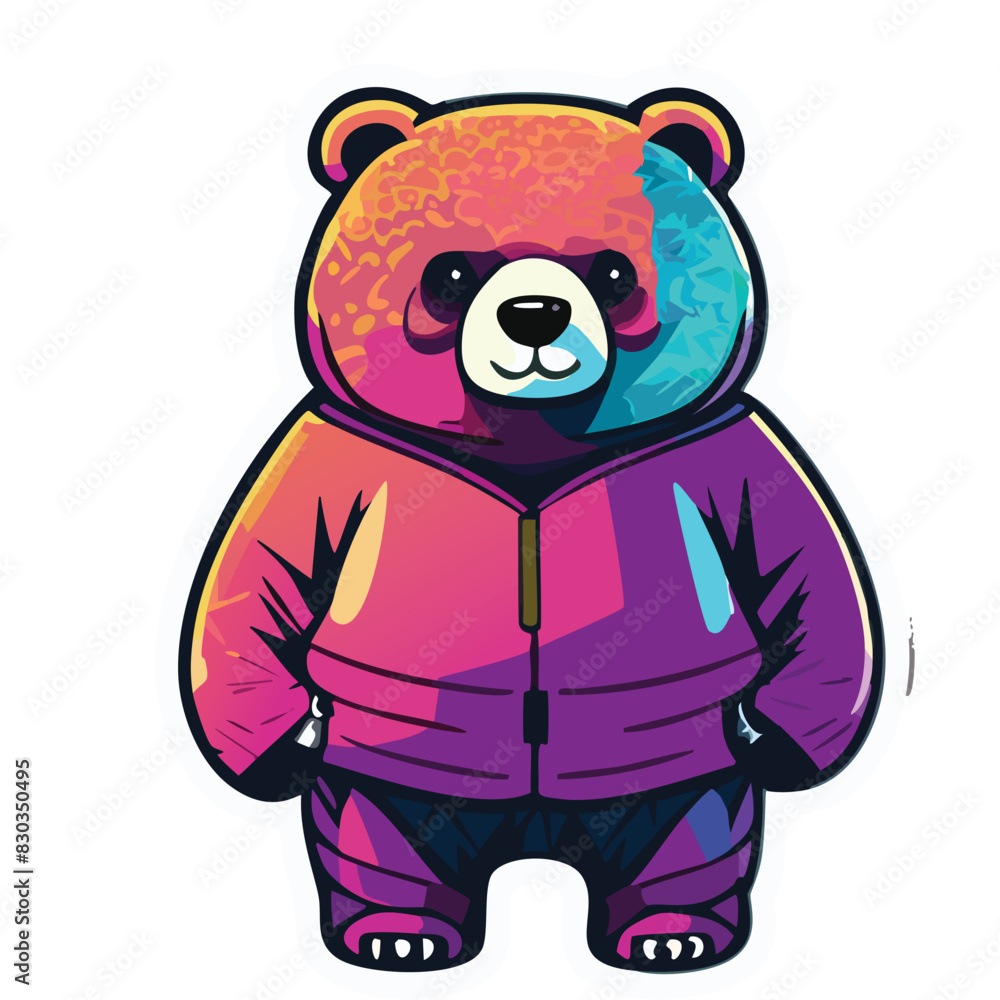 Fototapeta premium vector bear with clothes