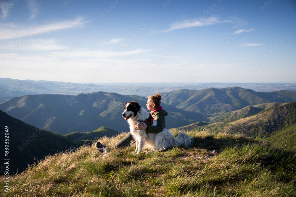 enjoying amazing mountain view nature and adventure