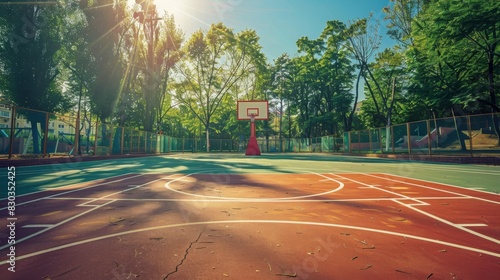 Outdoor basketball court at sunny day  © Rashid