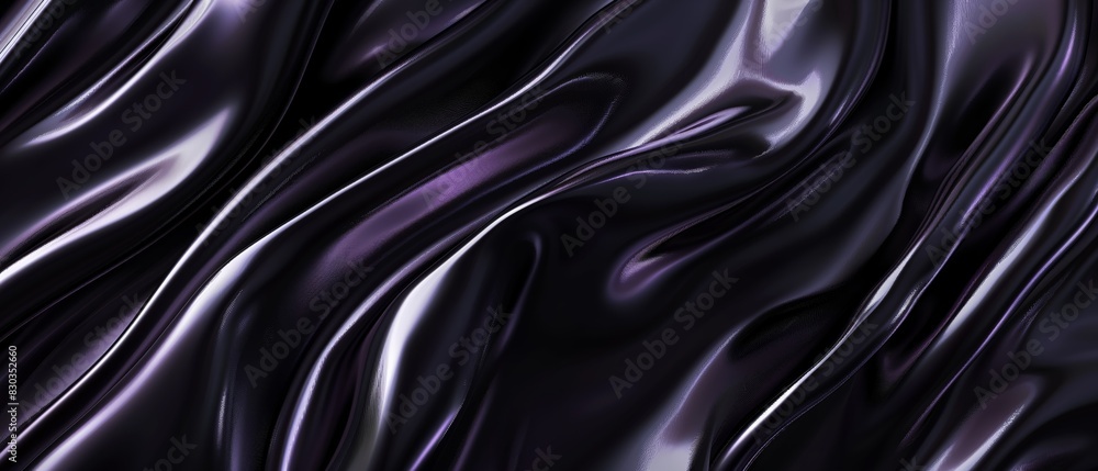 Waves of abstract layered curves in dark purple zinc color, abstract background banner Waves of abstract layered curves in dark purple zinc color, abstract background banner