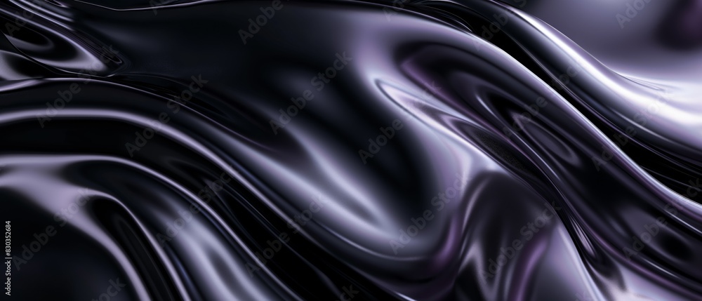 Waves of abstract layered curves in dark purple zinc color, abstract background banner Waves of abstract layered curves in dark purple zinc color, abstract background banner