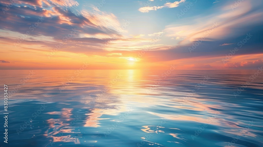 A sunrise over a calm sea, representing the new beginnings and opportunities in freedom
