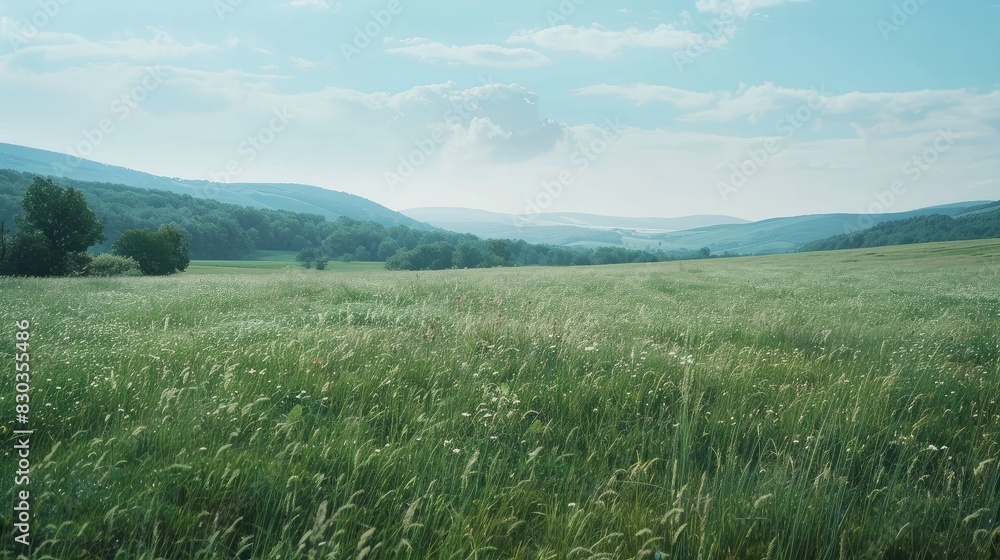 An open field with tall grass, symbolizing the natural and unrestrained essence of freedom An open field with tall grass, symbolizing the natural and unrestrained essence of freedom