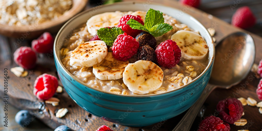 Overnight oats on the table Overnight oats on the table