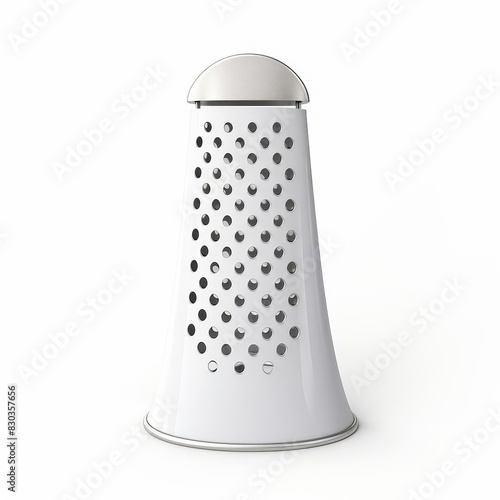 Polycarbonate grater with a durable, shatterresistant design in white, isolated solid white background photo