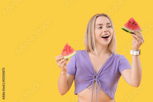 Beautiful young woman with ...