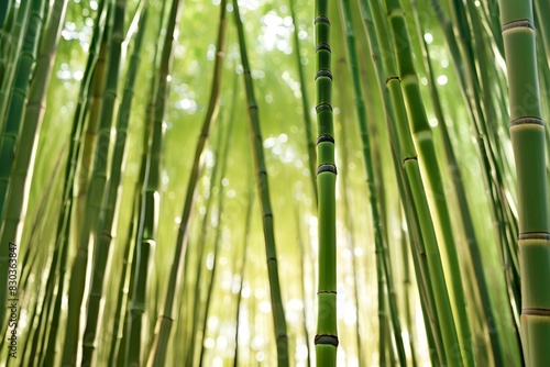 Bamboo forest  sunlight  zen atmosphere  minimalistic design  space for text  Japanese style  nature background  serene vibes  tranquil scene  peace