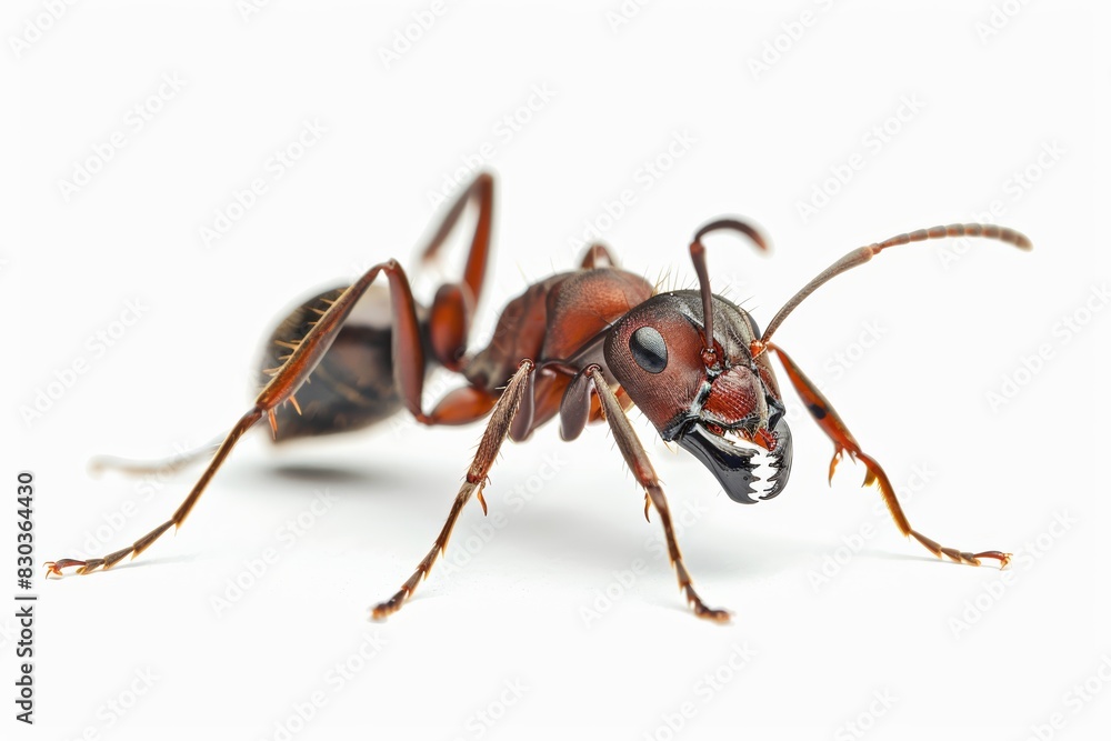 Macro Ant Closeup Insect Nature Detail on White Background Macro Ant Closeup Insect Nature Detail on White Background