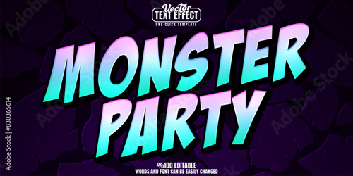Horror editable text effect, customizable halloween and scary 3D font style