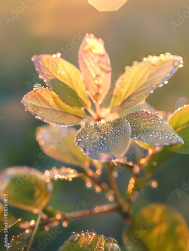close-up plants with dew
