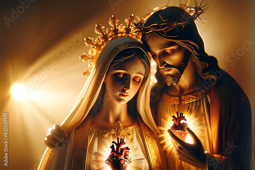 Sagrados Corações, Sagrado Coração de Jesus, Sagrado Coração de Maria, Imaculado Coração de Maria