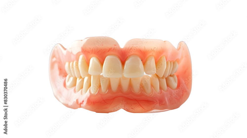 Full Dentures with teeth, gum and bone for preserves isolated on transparent png background, fake teeth in dentistry, medicine and prosthesis. Full Dentures with teeth, gum and bone for preserves isolated on transparent png background, fake teeth in dentistry, medicine and prosthesis.