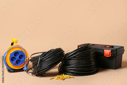Rolled wires, wall plugs, t...