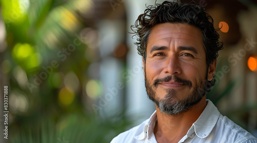 empathetic Male Latino psychologist dedicated providing culturally sensitive therapy diverse community warmth understanding guide individual through their emotional journey fostering healing resilienc photo