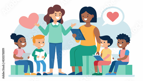 A community seminar on parenting and child development providing strategies and resources for raising healthy and welladjusted children.. Vector illustration