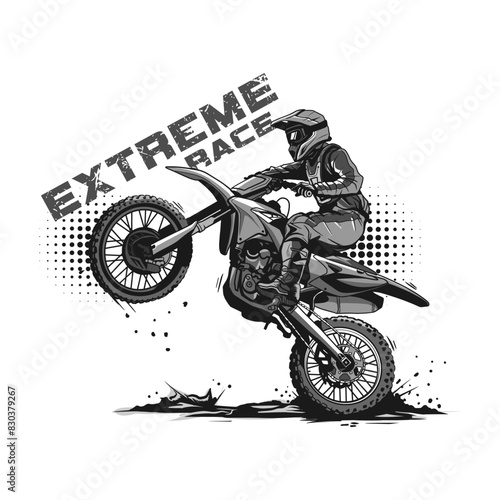 dirty bike vector template for graphic design