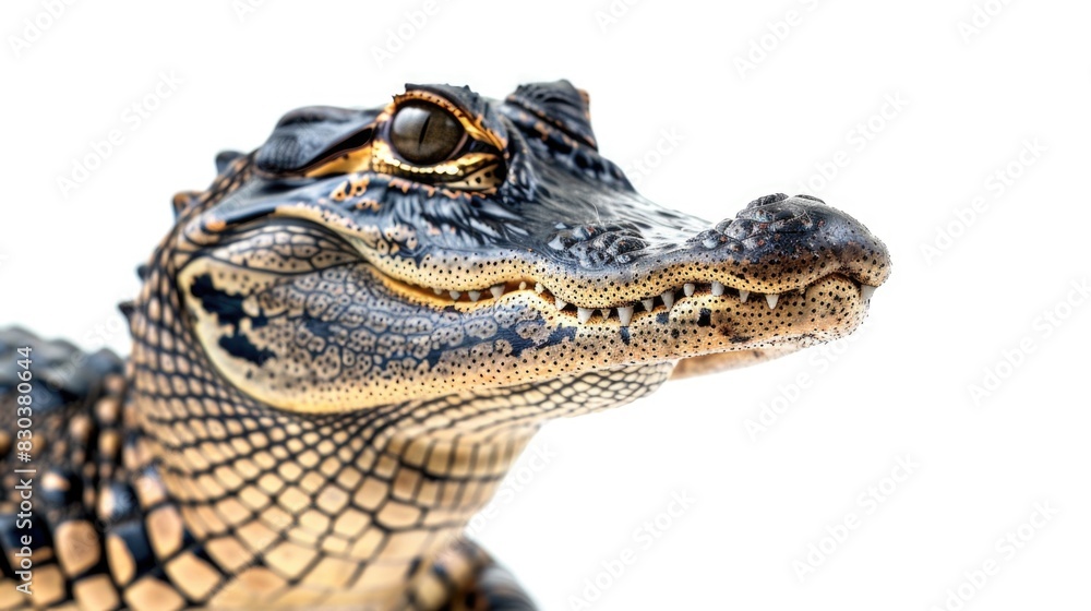 Fototapeta premium Detailed shot of an alligator statue, suitable for various design projects