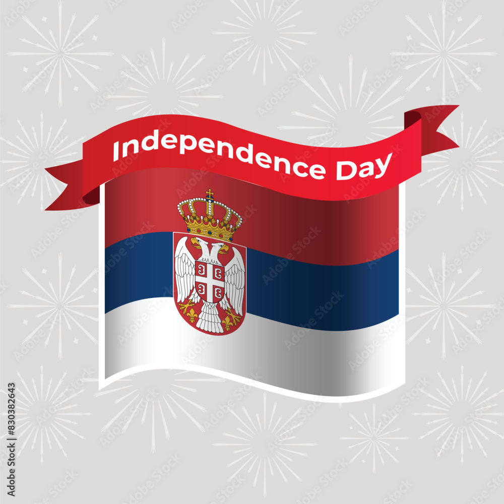 Serbia Wavy Flag Independence Day Banner Background Serbia Wavy Flag Independence Day Banner Background