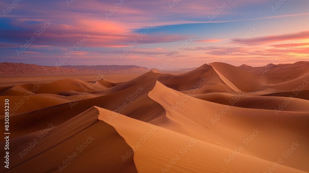 Naklejka premium valley sunset