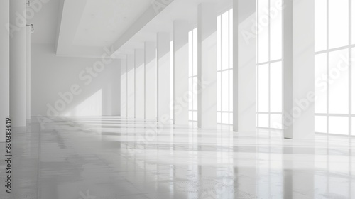 Expansive white space with a clean backdrop, ideal for modern and minimalist themes.