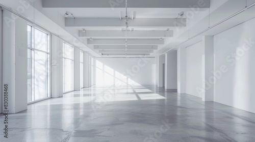 Expansive white space with a clean backdrop, ideal for modern and minimalist themes.