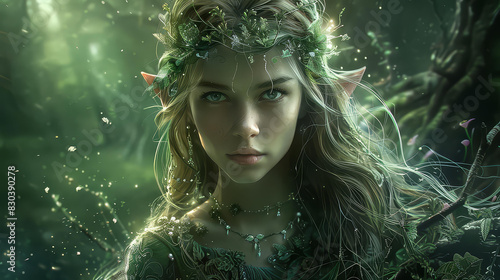Experience a mystical elf in an enchanted forest through captivating highresolution artwork.