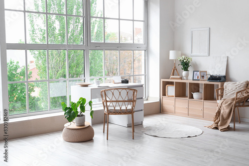Interior of room with table...