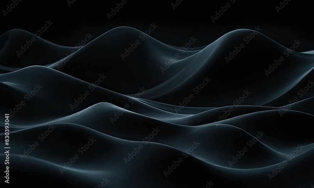 Obraz premium Black 3 d background with wave A professional photography should use a high quality