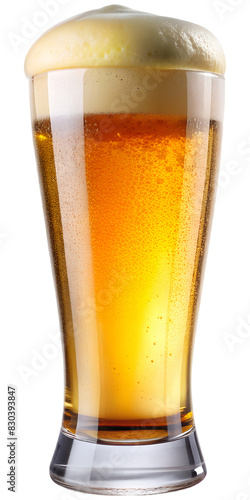 isolated beer in the glass