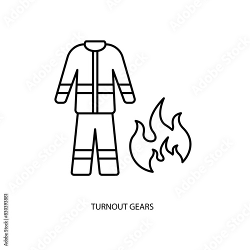 turnout gears concept line icon. Simple element illustration. turnout gears concept outline symbol design.