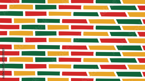 Abstract Juneteenth seamless pattern with Horizontal lines,with traditional African colors ,black, red, yellow, green. Abstract background design