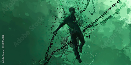 Change (Green): A figure breaking chains, symbolizing the desire for change and liberation