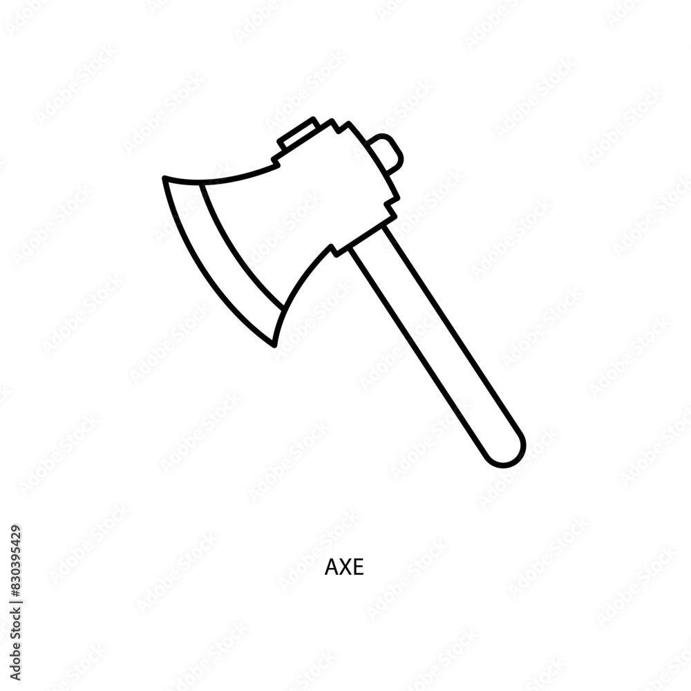 axe concept line icon. Simple element illustration. axe concept outline symbol design. axe concept line icon. Simple element illustration. axe concept outline symbol design.