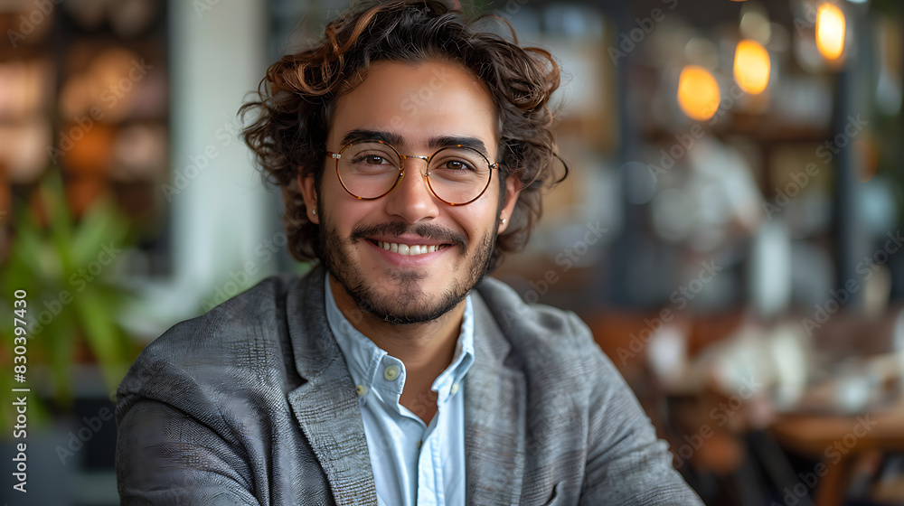 Young Middle Eastern entrepreneur launching tech startup with innovative solutions Young Middle Eastern entrepreneur launching tech startup with innovative solutions