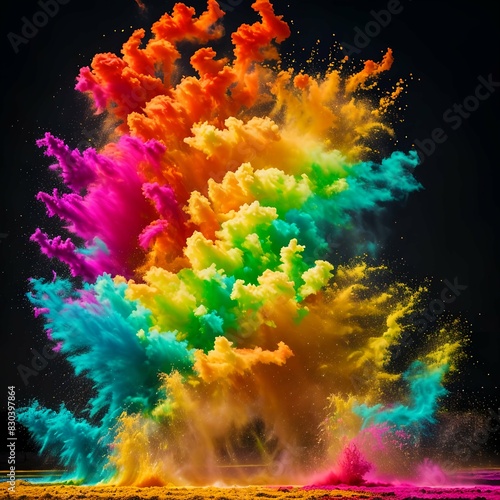 A colorful explosion of rainbow hues