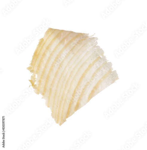 One chip of wood isolated on white photo