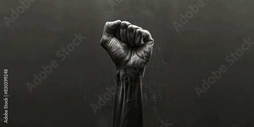 Resistance (Dark Gray): A clenched fist raised in the air, symbolizing resistance and defiance