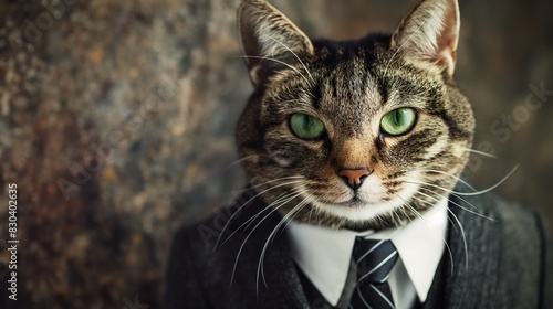Cat in a suit © AI