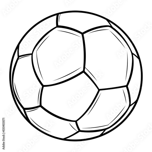 Minimalist vector sketch of a soccer ball  perfect for icons and design elements.