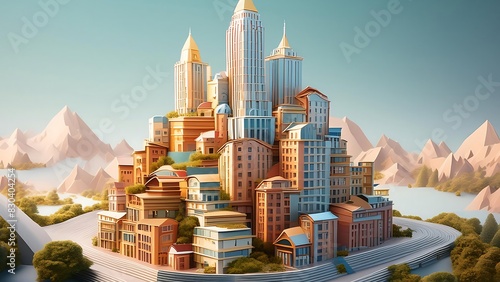 Miniature Cityscape of Books