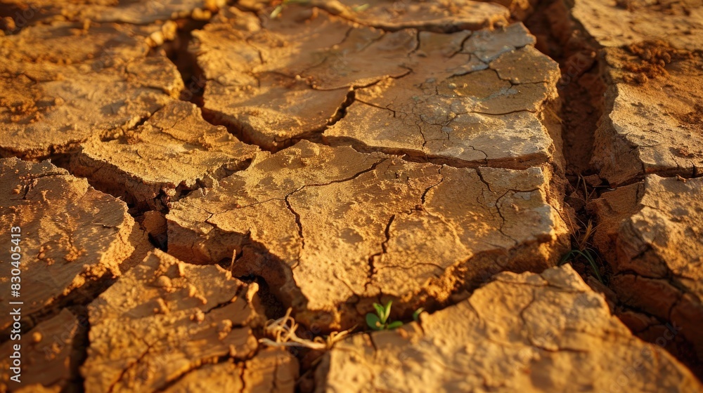 Earth that has dried in the sun creating crack patterns Earth that has dried in the sun creating crack patterns