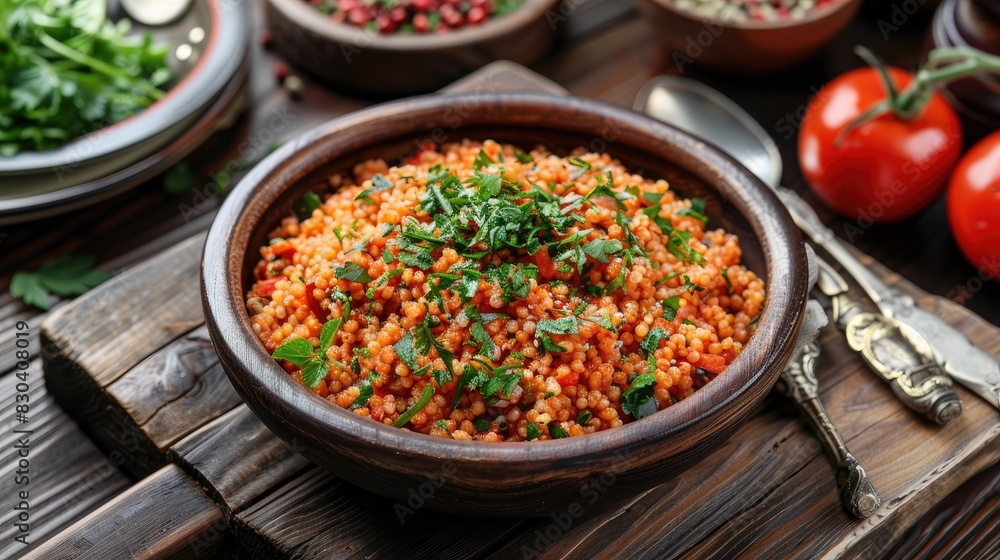 Bulgur Pilaf with Firik Traditional Turkish Dish Bulgur Pilaf with Firik Traditional Turkish Dish