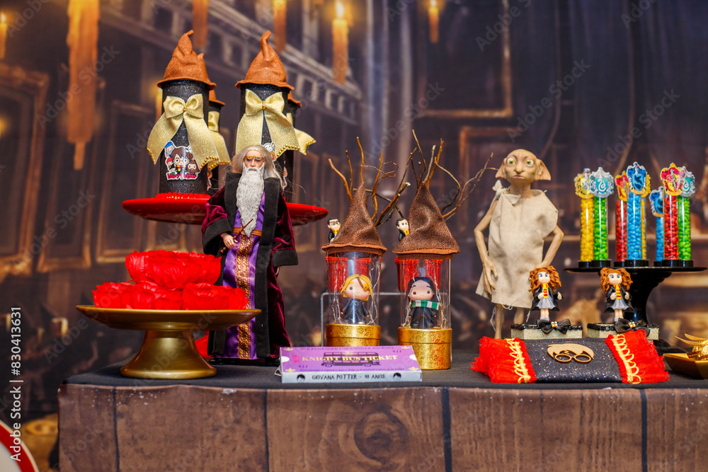 Fototapeta premium party decoration with a Harry Potter theme in Rio de Janeiro, Brazil