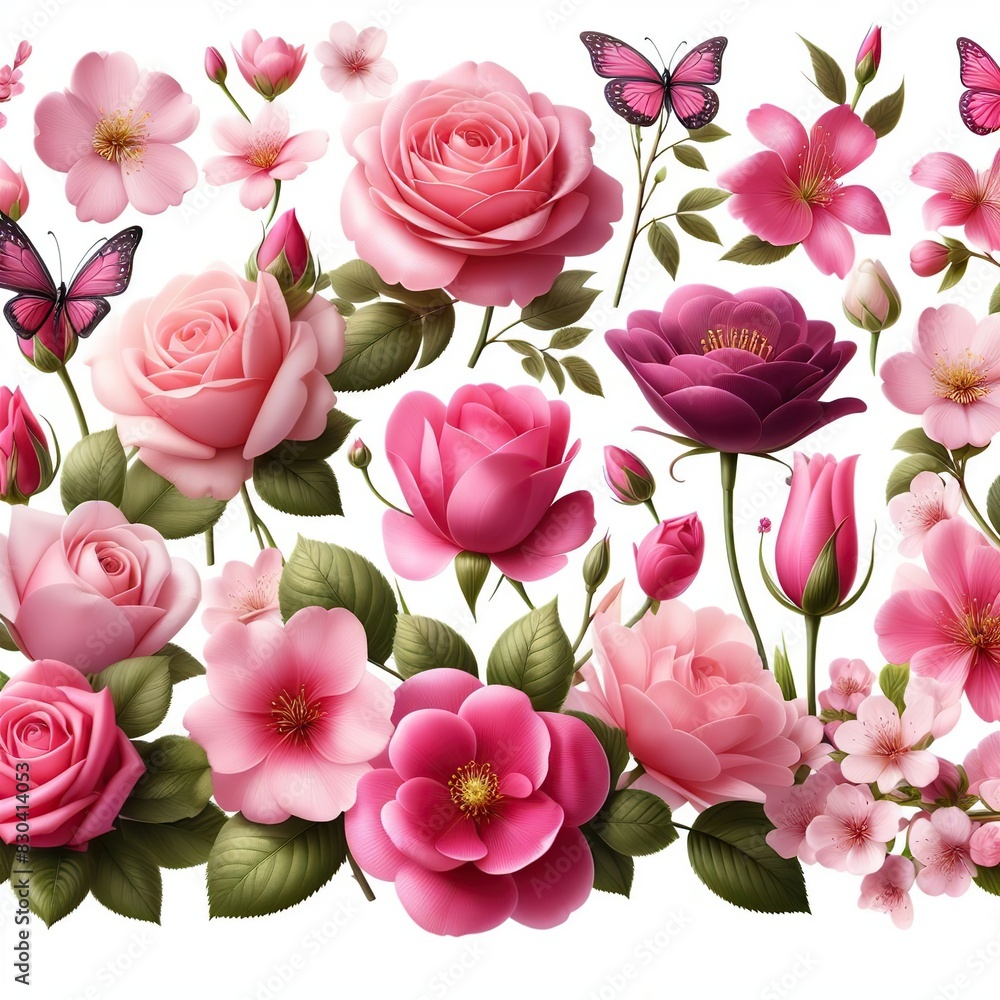Pink Flower Isolated Pink Flower Isolated