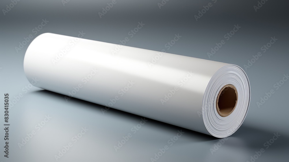 Blank white paper rolls mockup Blank white paper rolls mockup