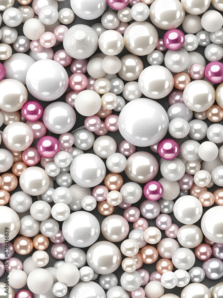 White and golden pearls, beads, 3d render balls, sphares, round shapes backgorund. White and golden pearls, beads, 3d render balls, sphares, round shapes backgorund.