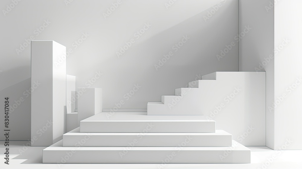 3d minimalist clean and white beigie empty podium 3d minimalist clean and white beigie empty podium