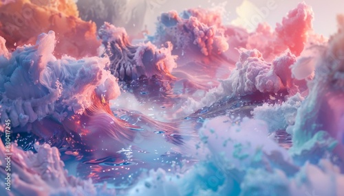 Surreal quantum foam fluctuating with reality pixels, tech for everything