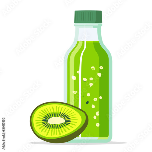 A refreshing drink with kiwi fruit